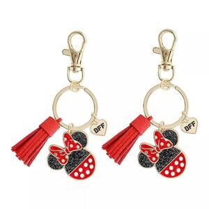 Disney's Minnie Mouse 2 PC BFF Key Chain Best Friends Forever One You One BFF